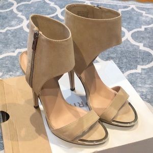 Faux suede heels - call it spring